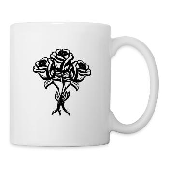 drei rosen pflanzen pflanze - Tasse - Weiß - Rechts