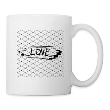 kreuze muster kreuz liebe - Tasse - Weiß - Rechts