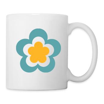 70s Flower Pattern Retro Hippie Flowers Power - Mug - white - Right