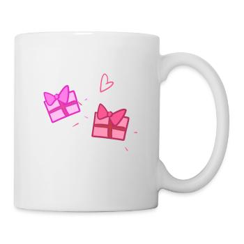 Two gifts symbol shape Christmas - Mug - white - Right