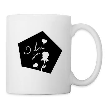 Je t’aime Symbole forme fleur - Mug blanc - blanc - Droite