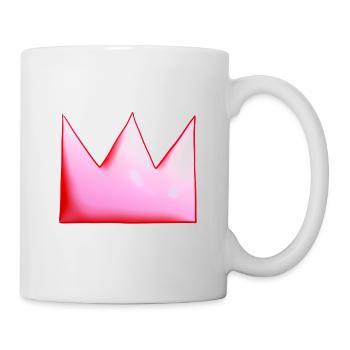 Couronne rose Forme du symbole de dessin animé - Mug blanc - blanc - Droite