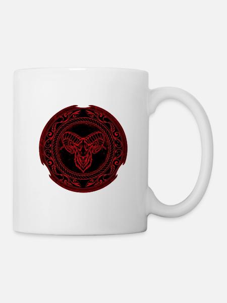 Wikinger Widder Aries - Tasse - Weiß