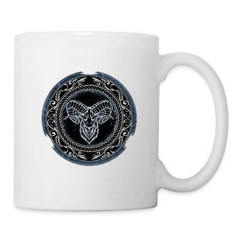 Wikinger Widder Aries - Tasse - Weiß - Rechts