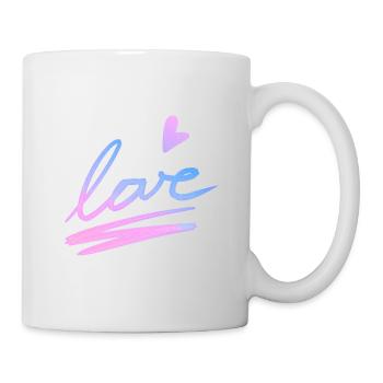 liebe text strich valentinstag - Tasse - Weiß - Rechts