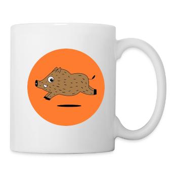 Jagd auf gejagte Wildschweinjäger - Tasse - Weiß - Rechts