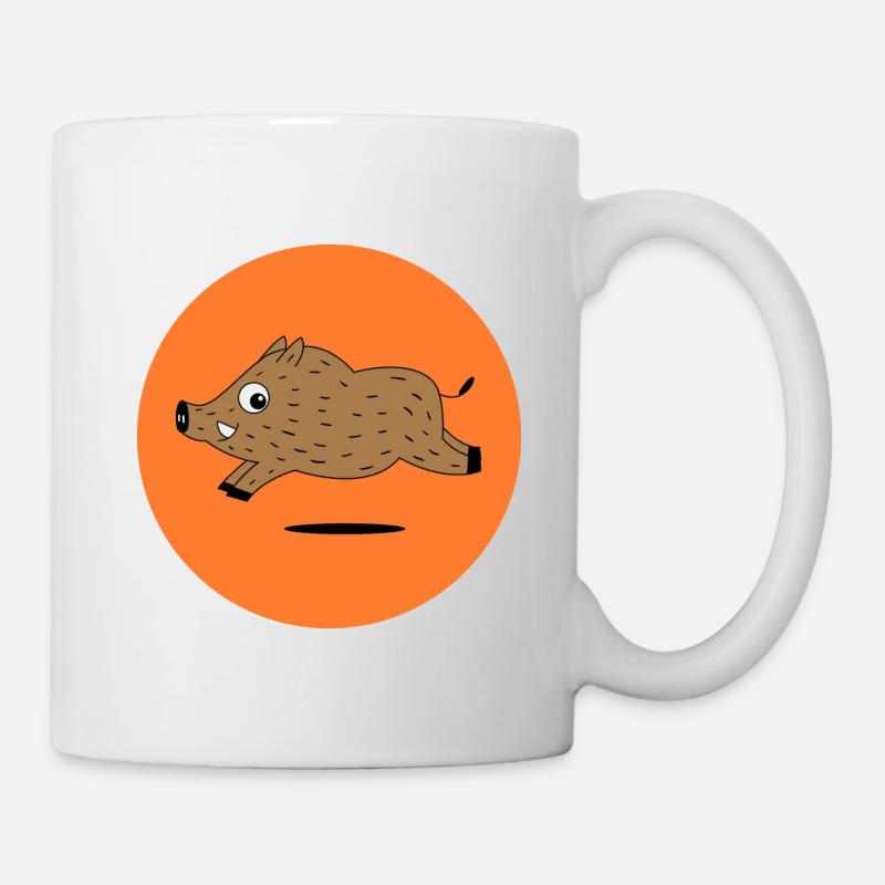 chasse chassé chasseur de sanglier - Mug blanc - blanc