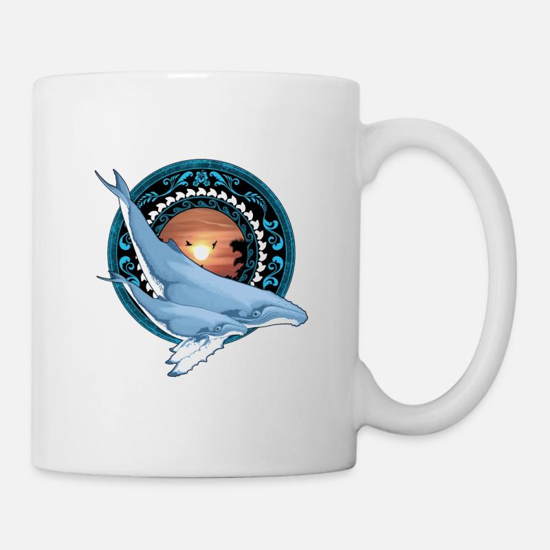 Baleine à bosse hawaïenne - Mug blanc - blanc