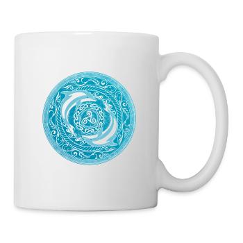 Keltische Delfine - Tasse - Weiß - Rechts