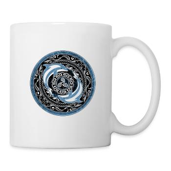 Keltische Delfine - Tasse - Weiß - Rechts