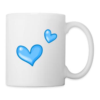 Two Blue Hearts Heart - Mug - white - Right