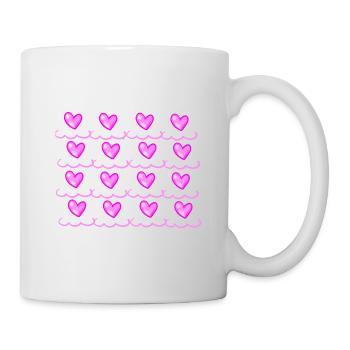 Motif Coeur Rose Symbole Forme Amour - Mug blanc - blanc - Droite