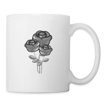 Trois roses grises symbole nature - Mug blanc - blanc - Droite