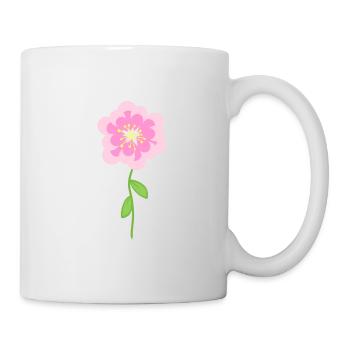 Fleur rose Cartoon Symbol Shape - Mug blanc - blanc - Droite