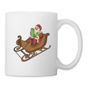 Santa Claus Weihnachtsmann Weihnachten Geschenk - Tasse - Weiß - Rechts