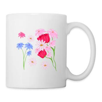 Colorful Flowers Pattern Plant Symbol - Mug - white - Right