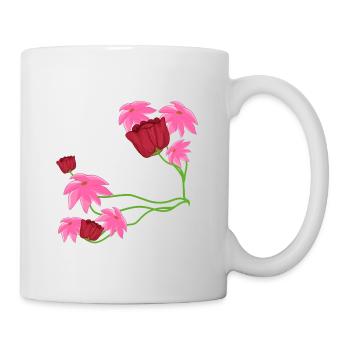 Pattern flowers pink plants - Mug - white - Right