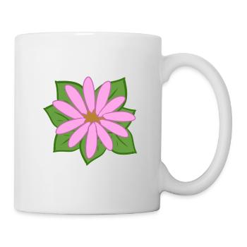 Plantes Feuilles Naturelles Fleur Rose - Mug blanc - blanc - Droite