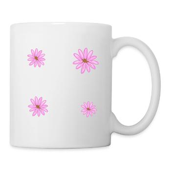 Quatre fleurs violettes plantent des fleurs - Mug blanc - blanc - Droite