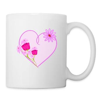 Purple Heart Fleurs Nature - Mug blanc - blanc - Droite