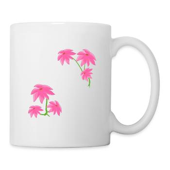 Pattern Pink Flower Plants - Mug - white - Right