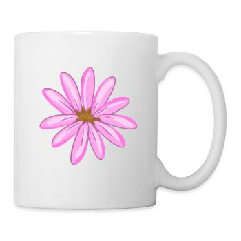 Fleur de fleur de plante rose - Mug blanc - blanc - Droite