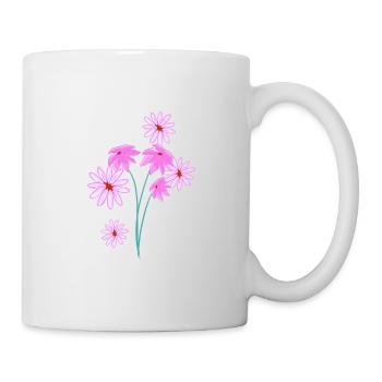 Purple Flowers Pattern Plant Symbol - Mug - white - Right