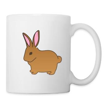 Rabbit animal symbol mammal brown - Mug - white - Right