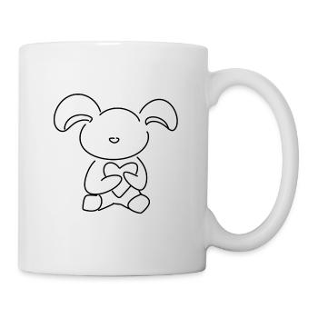 Rabbit Teddy animal symbol - Mug - white - Right
