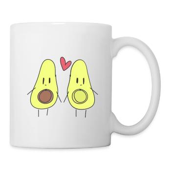Avocat aime la nourriture pour couples - Mug blanc - blanc - Droite