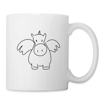 Licorne Animal Symbole Dessin Animé Cheval - Mug blanc - blanc - Droite