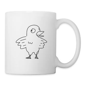 Oiseau Chick Symbole animal - Mug blanc - blanc - Droite