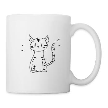 Cat Animal Cartoon Pet - Mug - white - Right