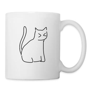 Chat Animal Symbol Pet Cartoon - Mug blanc - blanc - Droite