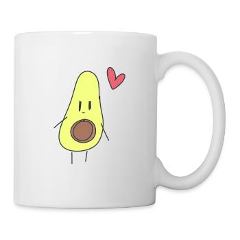 Figurine de coeur de dessin animé d’avocat - Mug blanc - blanc - Droite