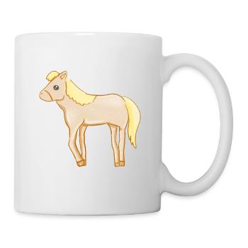 Pferd cartoon symbol tier - Tasse - Weiß - Rechts