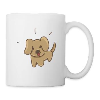 Symbole de chien animal de compagnie mignon dessin animé - Mug blanc - blanc - Droite