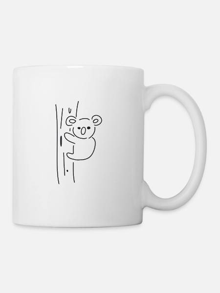 Símbolo del koala trepador de árboles animales - Taza - blanco