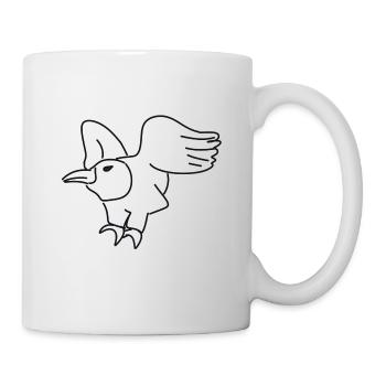 adler vogel tier fliegen symbol - Tasse - Weiß - Rechts