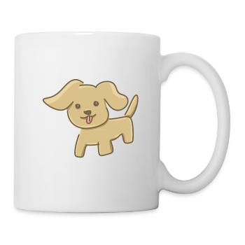 Dog icon pet cartoon brown - Mug - white - Right