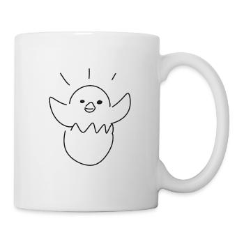 Vogel Küken Tier süß - Tasse - Weiß - Rechts