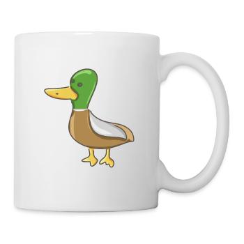 Canard Oiseau Animal Symbole Mignon Dessin Animé - Mug blanc - blanc - Droite