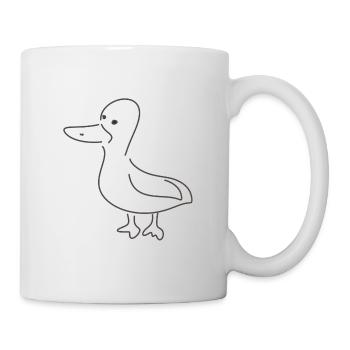 Ente Vogel Tier Symbol cartoon - Tasse - Weiß - Rechts