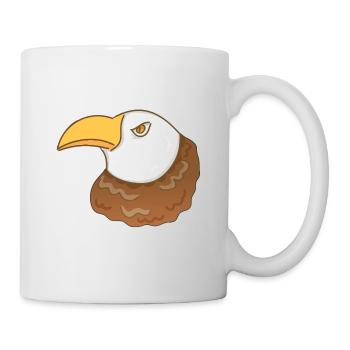 adler vogel tier kopf symbol - Tasse - Weiß - Rechts