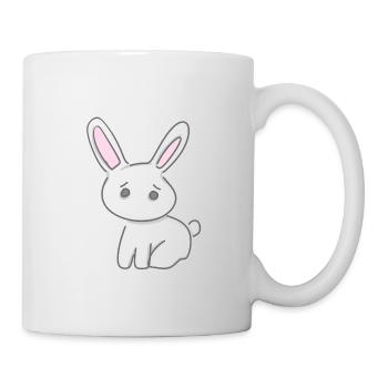 Hase Tier Symbol süß cartoon - Tasse - Weiß - Rechts
