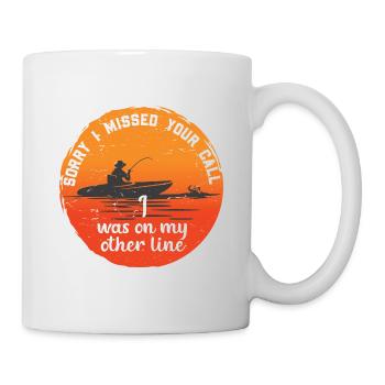 Lustiger Angler Fischer Spruch Angeln - Tasse - Weiß - Rechts
