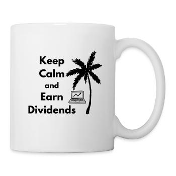 Restez calme et gagnez des dividendes - Mug blanc - blanc - Droite