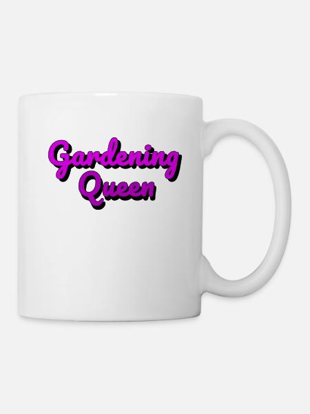 Gardening Queen - Tasse - Weiß