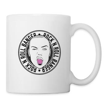 Rockfrau streckt ihre Zunge heraus - Tasse - Weiß - Rechts