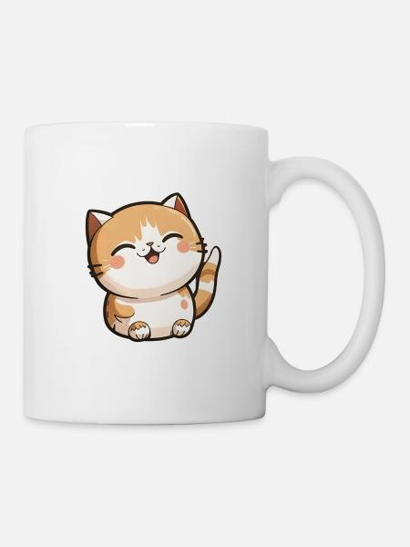 Autocollants CAT, T-shirts, Chats, Animaux de compagnie - Mug blanc - blanc